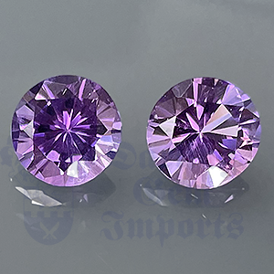 Amethyst 3.95ct Round 8.5 (pair) AM013