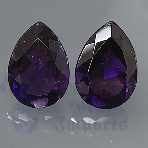 Amethyst 7.60ct Pear 12.7x9 (pair) AM023