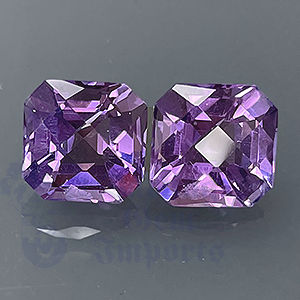 Amethyst 8.72ct Emerald Cut 9 (pair) AM024
