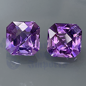 Amethyst 8.46ct Emerald Cut 10 (pair) AM029