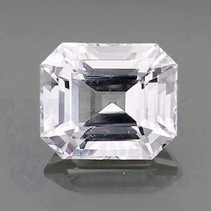 Sapphire 2.58ct Emerald Cut 7.9x6.6 White WSA014