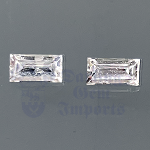 Sapphire .32ct Baguette 4x2 White Pair WSA022