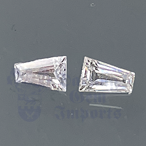 Sapphire .22ct Baguette 3.6x2.4x1.5 White Pair WSA024