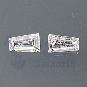 Sapphire .22ct Baguette 3.6x2.2x1.5 White Pair WSA026