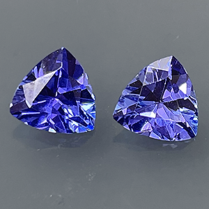 Tanzanite 2.30ct Trillion 7 Pair BOS201