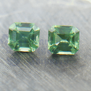 SAPPHIRE 3.17ctw Emerald Cut 6.6x6 Pair GRS018