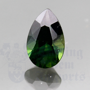 SAPPHIRE 1.19ct Pear 8.4x5.4 Green GRS032