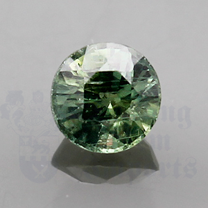 SAPPHIRE .89ct Round 5.4 Green GRS033