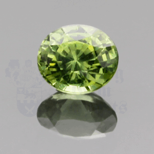 SAPPHIRE 1.16ct Oval 6.4x5.5 Green GRS039