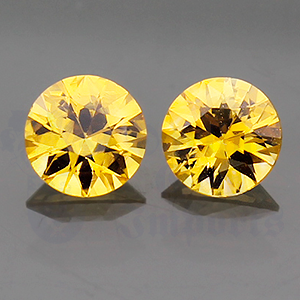 Sapphire 1.35ctw Round 5.5 Yellow (Pair) YS086
