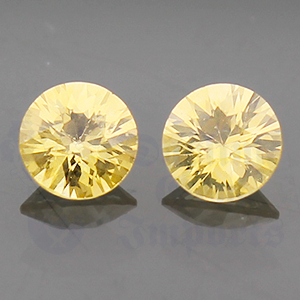 Sapphire 1.09ctw Round 5 Yellow-Pair YS088