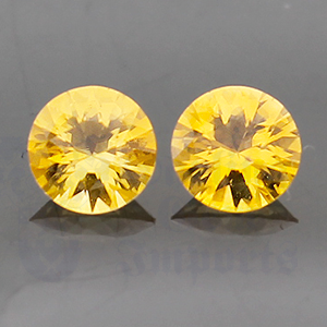 Sapphire .93ctw Round 5 Yellow-Pair YS089