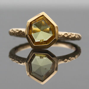 Yellow Sapphire 1ct Portrait 14K YG Ring FIN025