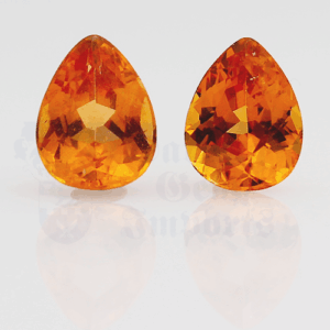 Garnet 3.19ctw Pear 7.8x6 Spessartite-Pair GA053