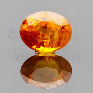 SAPPHIRE 1.18ct Oval 6.7x5.3 Orange ORS019