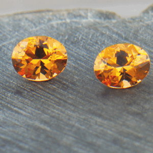 Garnet 2.49ctw Oval-Pair 7.4x6 Spessartite GA095
