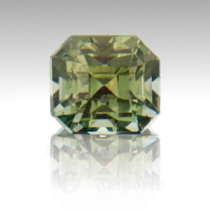 Sapphire 1.26ct Emerald Cut 5.5x4.9 Green (NH) SAP1647