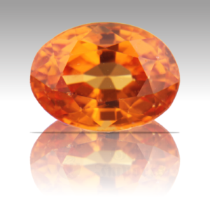 SAPPHIRE 1.53ct Oval 7.2x5.2 Orange ORS025